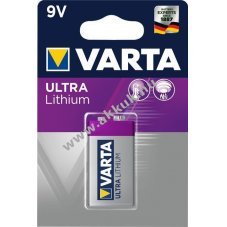 Varta 9V block Professional Lithium elem (6122)