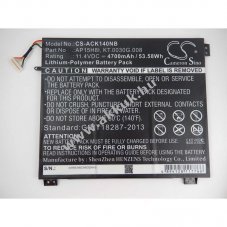Helyettest akku Acer Aspire One Cloudbook tpus AP15H8I 4700mAh