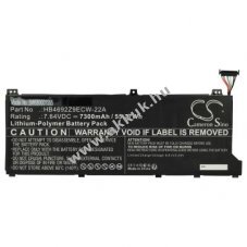 Helyettest akku Huawei MateBook D 15 Ryzen 5 7300mAh