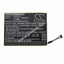 Helyettest akku Alcatel One Touch Pixi 8 8.0 3G tpus TLp032CC, 3100mAh