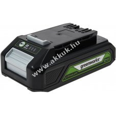 Eredeti Greenworks akku GB24B2 24V Li-Ion, minden 24V Greenworks Tools sorozat gphez