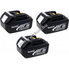 3db Eredeti akku szersz�mg�p Makita t�pus BL1830 3000mAh  (3db-os szett)