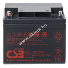 lom akku CSB HRL 12150W 12V, 37,5Ah csatlakoz: M6