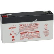 lom akku 6V 1,2Ah GENESIS tpus NP1.2-6 F1 csatl.