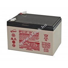 �lom akku 12V 12Ah Genesis t�pus NP12-12WT VDS-min�s�t�ssel (csatlakoz�: F2)