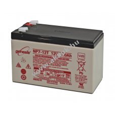 lom akku 12V 7Ah Genesis tpus NP7-12TFR VDS-minstssel (csatlakoz: F2)