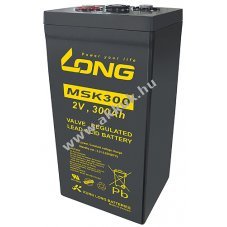 lom akku Long Kung Long tpus MSK300 2V 75Ah csatlakoz: M8