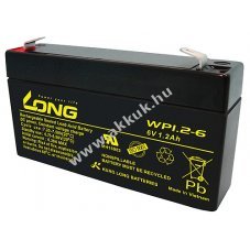 lom akku Long Kung Long tpus WP1.2-6 6V 1,2Ah csatlakoz: F1