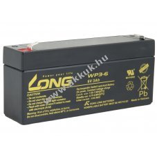 lom akku Long Kung Long tpus WP3-6 6V 3Ah csatlakoz: F1