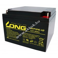 lom akku Long Kung Long tpus WP26-12 Vds minstssel 12V 26Ah csatlakoz: M5