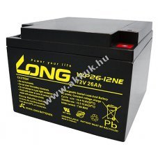 lom akku Long Kung Long tpus WP26-12NE ciklusll, ciklikus 12V 26Ah csatlakoz: M5