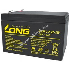 lom akku Long Kung Long tpus WPL7.2-12 10-12 v lettartam 12V 7Ah csatlakoz: F2