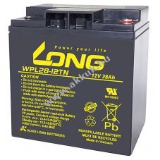 lom akku Long Kung Long tpus WPL28-12TN 10-12 v lettartam 12V 28Ah csatlakoz: M5