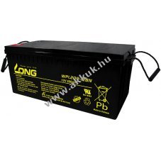 lom akku Long Kung Long tpus WPL200-12BN 10-12 v lettartam 12V 200Ah csatlakoz: M8