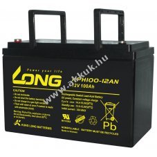 lom akku Long Kung Long tpus KPH100-12AN 10-12 v lettartam 12V 100Ah csatlakoz: M6