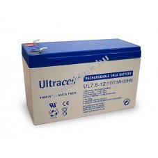 Ultracell lom akku 12V 7,5Ah UL7.5-12 csatlakoz:F1 helyettesti 12V 7Ah / 12V 7,2Ah VRLA