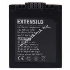 Helyettest EXTENSILO akku Panasonic tpus CGA-S006 750mAh