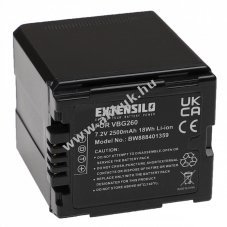 Helyettest EXTENSILO akku Panasonic tpus VW-VBG260 2500mAh
