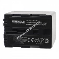 Helyettest EXTENSILO akku Sony DCR-PC9 tpus NP-QM91D 4800mAh