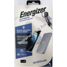 Energizer Ultimate Powerbank kls akku 7,5W 10000mAh vezetk nkli gyorstlt