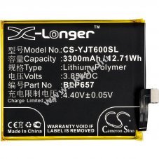 Helyettest okostelefon akku OnePlus 6 Dual SIM Global