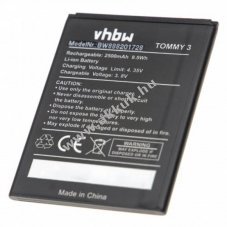 Helyettest akku Wiko Tommy 3 tpus 2610, Li-Ion, 2500mAh