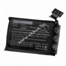 Helyettest akku Apple Watch Series 3 GPS 38mm tpus A1847, 260mAh