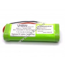 Helyettest RC akku 7.2V, NI-MH, 5000mAh Tamiya csatlakozval - Kirusts!