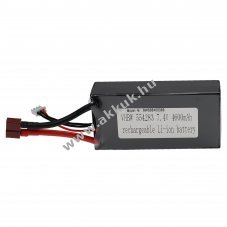 Helyettest modell / RC Akku 7.4V, Li-Polymer, 4600mAh, T-csatlakoz