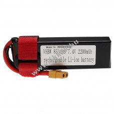Helyettest modell / RC Akku 7.4V, Li-Polymer, 2200mAh, XT60 csatlakoz