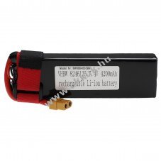 Helyettest modell / RC Akku 7.4V, Li-Polymer, 4200mAh, XT60 csatlakoz