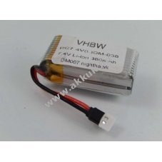 Helyettest akku DM007 nighthawk quadrocopter, 7.4V, 380mAh