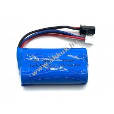 Helyettest modell / RC Akku 7.4V, Li-Ion, 500mAh, SM-2P csatlakoz