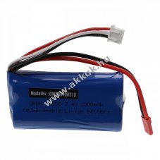Helyettest modell / RC Akku 7.4V, Li-Ion, 1300mAh, JST csatlakoz