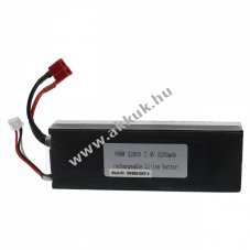 Helyettest modell / RC Akku 7.4V, Li-Ion, 5200mAh, T csatlakoz