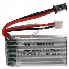 Helyettest modell / RC Akku 7.4V, Li-Polymer, 700mAh, SM csatlakoz