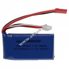 Helyettest modell / RC Akku 7.4V, Li-Polymer, 700mAh, JST csatlakoz