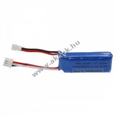 Helyettest modell / RC Akku 7.4V, Li-Polymer, 520mAh, XH2.54 csatlakoz