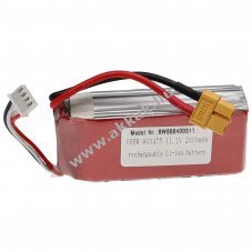 Helyettest modell / RC Akku 11.1V, Li-Polymer, 2000mAh, XT60 csatlakoz