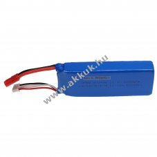 Helyettest modell / RC Akku 11.1V, Li-Polymer, 2200mAh, bann csatlakoz
