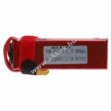 Helyettest modell / RC Akku 11.1V, Li-Polymer, 4000mAh, XT60 csatlaakoz