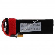 Helyettest modell / RC Akku 11.1V, Li-Polymer, 5200mAh, XT60 csatlakoz, 135mm x 44mm x 32mm