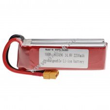 Helyettest modell / RC Akku 14.8V, Li-Polymer, 2200mAh, XT60 csatlakoz, 110mm x 34mm x 32mm