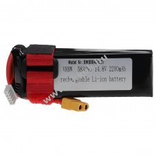 Helyettest modell / RC Akku 14.8V, Li-Polymer, 2200mAh, XT60 csatlakoz, 105mm x 34mm x 25mm