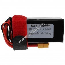 Helyettest modell / RC Akku 14.8V, Li-Polymer, 1500mAh, XT60 csatlakoz