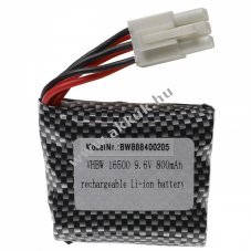 Helyettest modell / RC Akku 9.6V, Li-Ion, 800mAh, EL-6P-csatlakoz