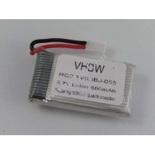Helyettest akku Bojiang S5C-2 quadrocopter, 3.7V, 550mAh