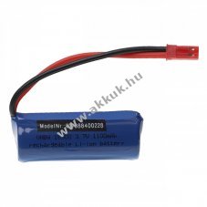 Helyettest modell / RC Akku 3.7V, Li-Ion, 1100mAh, JST csatlakoz