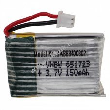 Helyettest modell / RC Akku 3.7V, Li-Po, 150mAh, PH 1.25 csatlakoz