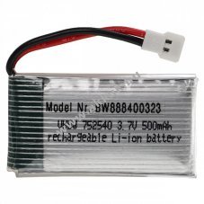 Helyettest modell / RC Akku 3.7V, Li-Po, 500mAh, XH2.54 csatlakoz
